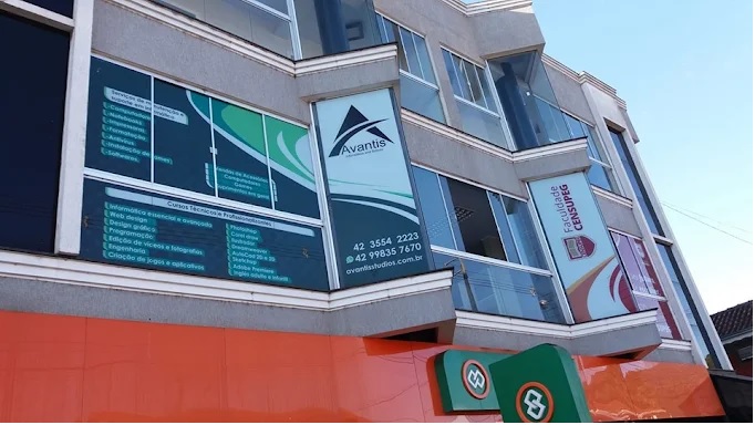 Fachada da Avantis Informática na Avenida Presidente Getúlio Vargas, em Cruz Machado